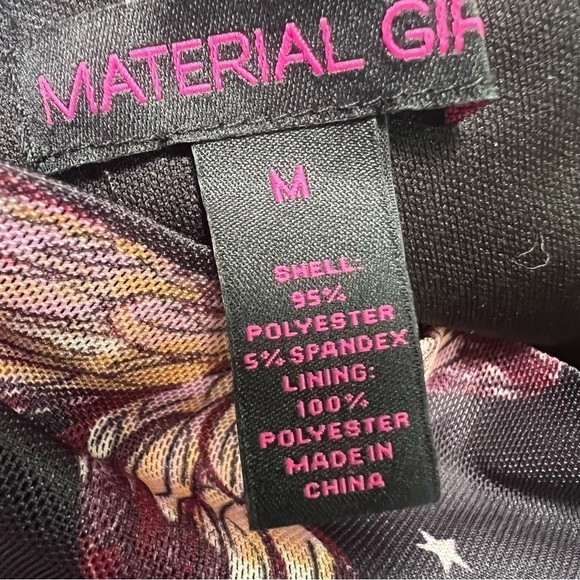 Material Girl Butterfly Printed Mesh Butterfly Bodycon Dress Size Medium - Picture 14 of 16